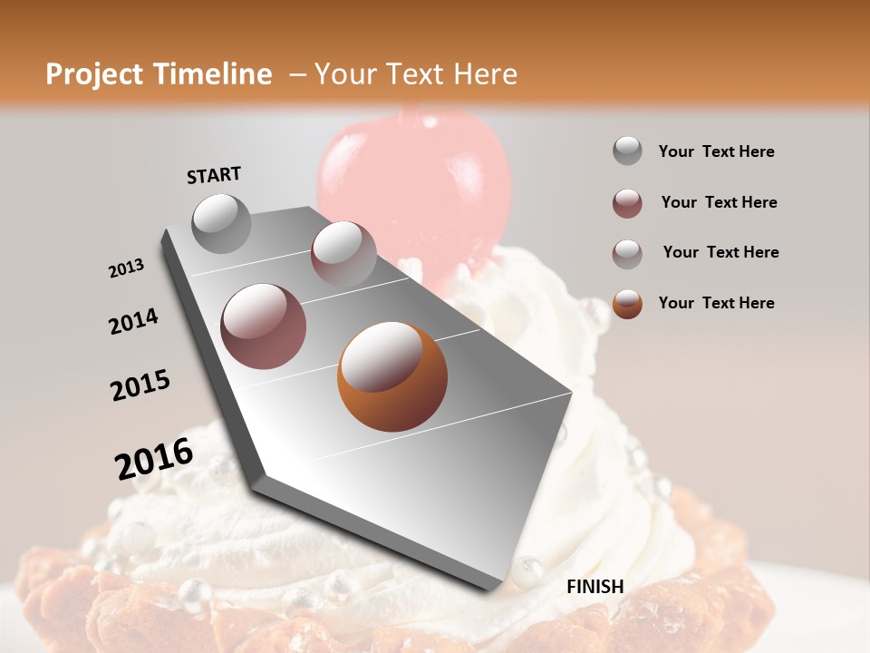 Fresh Slice Cheesecake PowerPoint Template