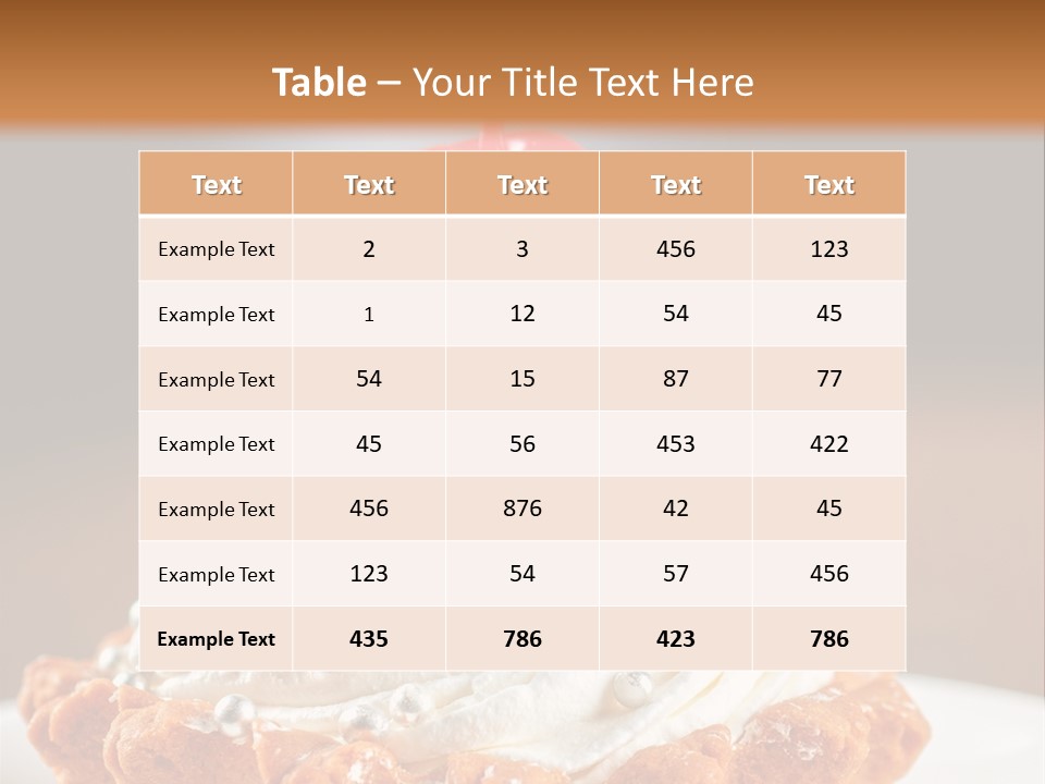 Fresh Slice Cheesecake PowerPoint Template