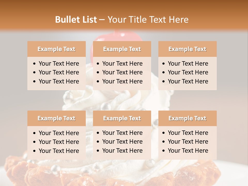 Fresh Slice Cheesecake PowerPoint Template