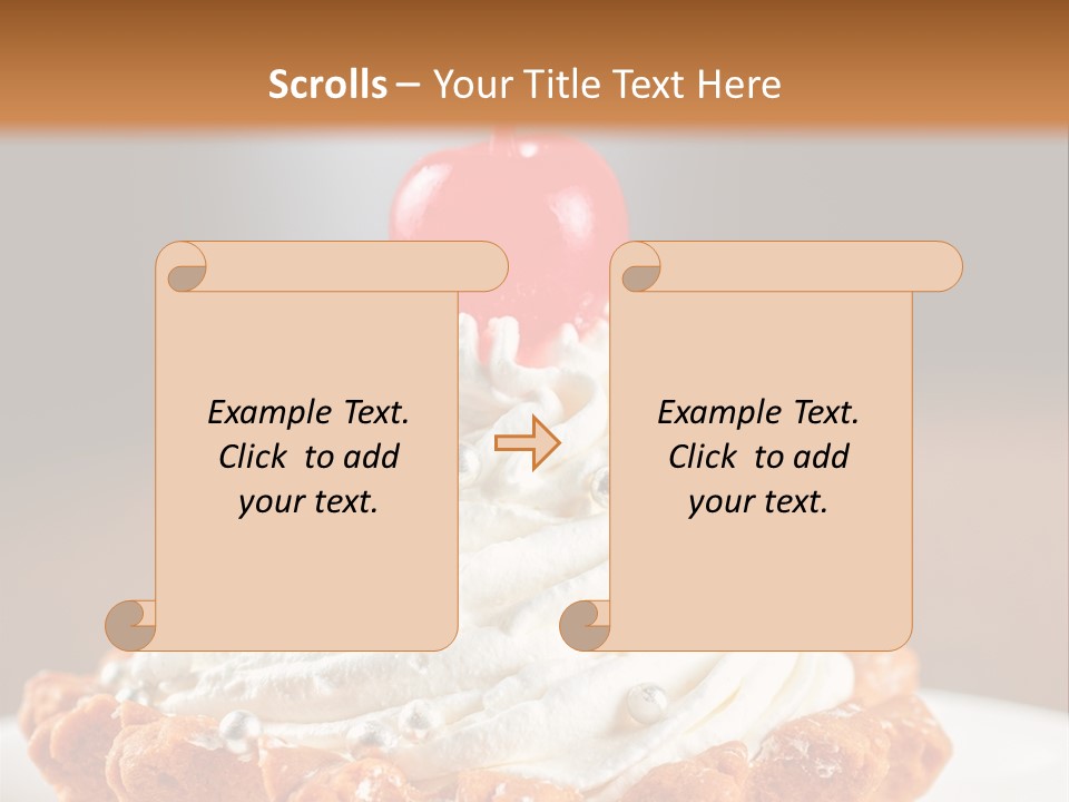 Fresh Slice Cheesecake PowerPoint Template