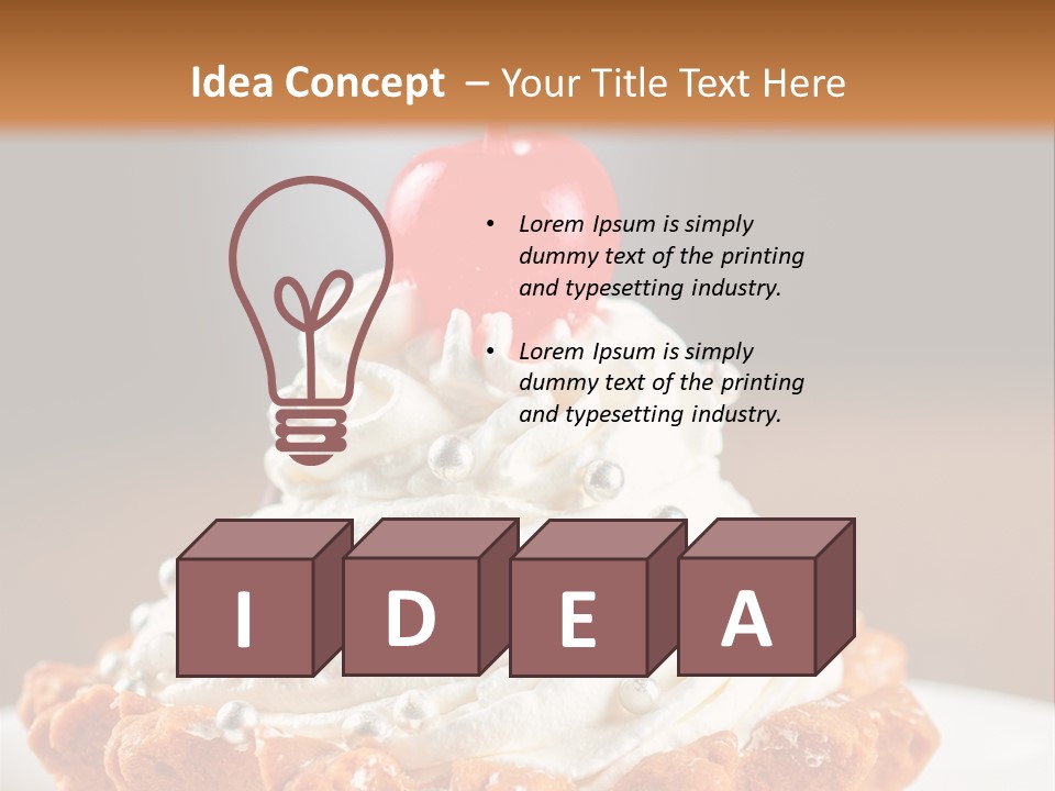 Fresh Slice Cheesecake PowerPoint Template