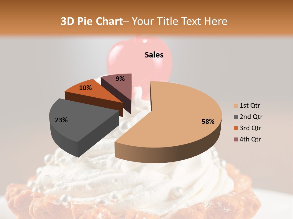 Fresh Slice Cheesecake PowerPoint Template