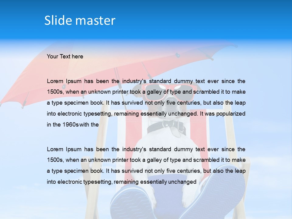 Lounger Travel Baby PowerPoint Template