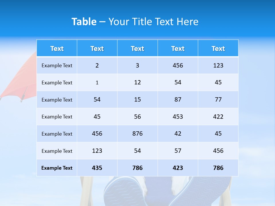 Lounger Travel Baby PowerPoint Template