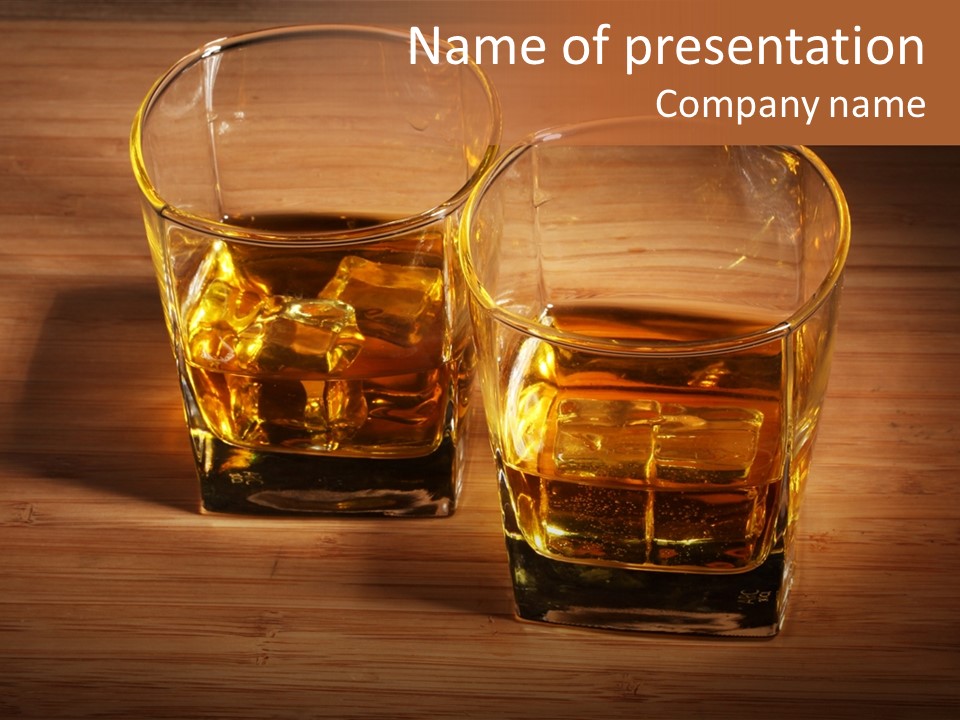Highball Scotch Brandy PowerPoint Template