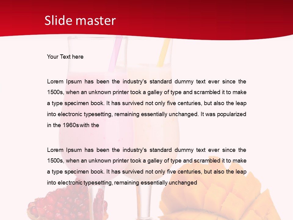 Milkshake Smoothie Calorie PowerPoint Template