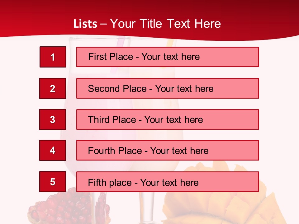 Milkshake Smoothie Calorie PowerPoint Template