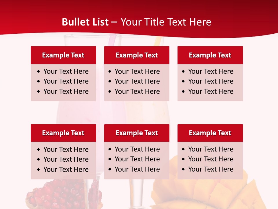 Milkshake Smoothie Calorie PowerPoint Template