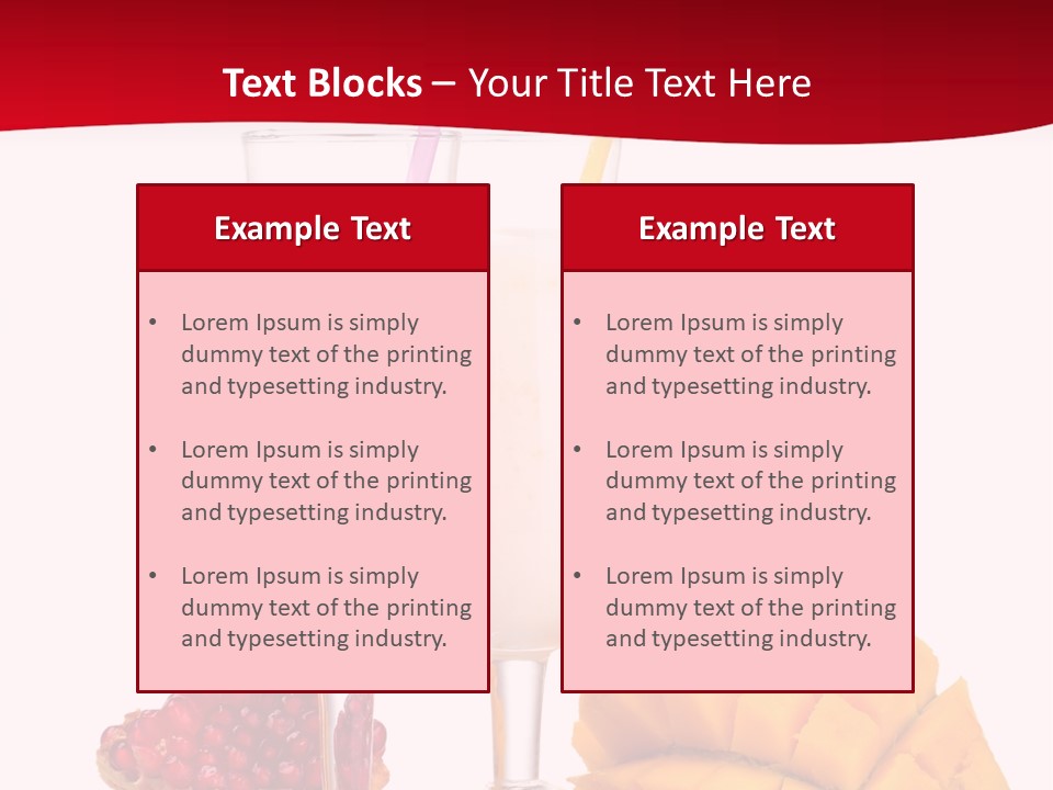 Milkshake Smoothie Calorie PowerPoint Template