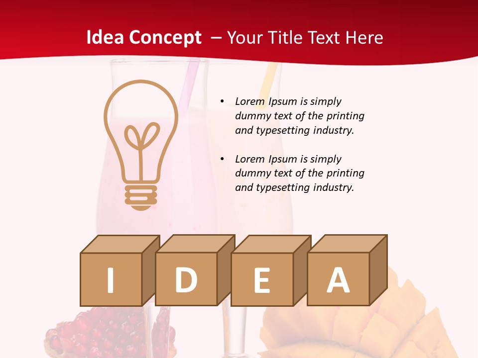 Milkshake Smoothie Calorie PowerPoint Template