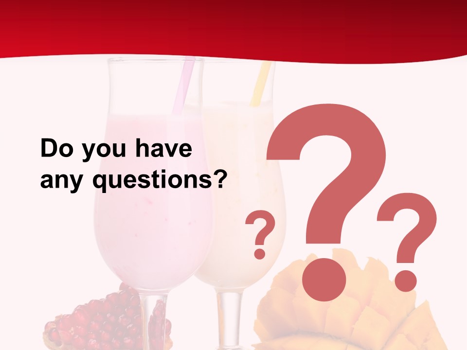 Milkshake Smoothie Calorie PowerPoint Template