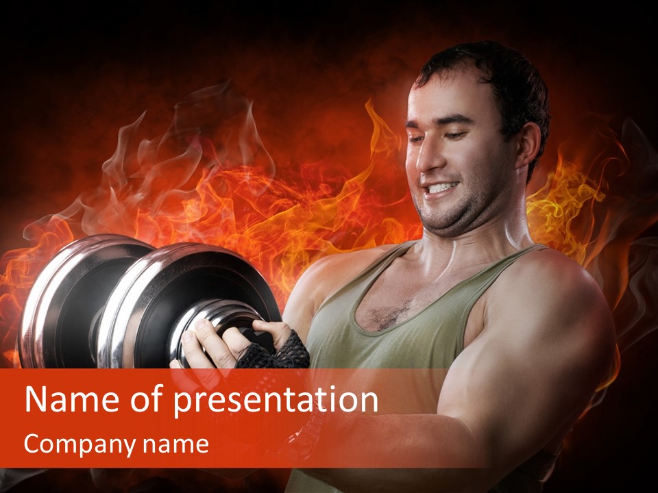 Strong Male Training PowerPoint Template