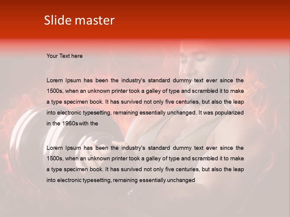 Strong Male Training PowerPoint Template