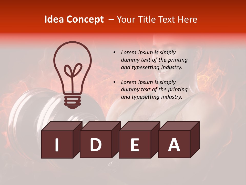 Strong Male Training PowerPoint Template