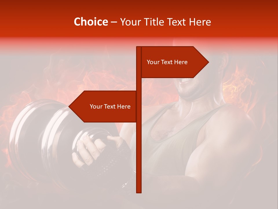 Strong Male Training PowerPoint Template