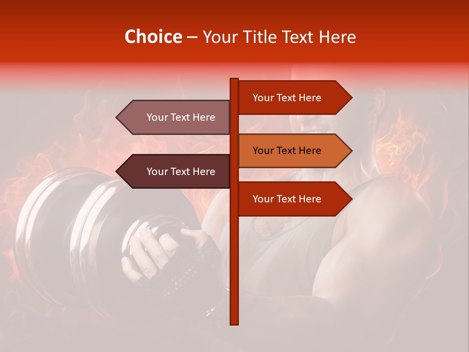 Strong Male Training PowerPoint Template
