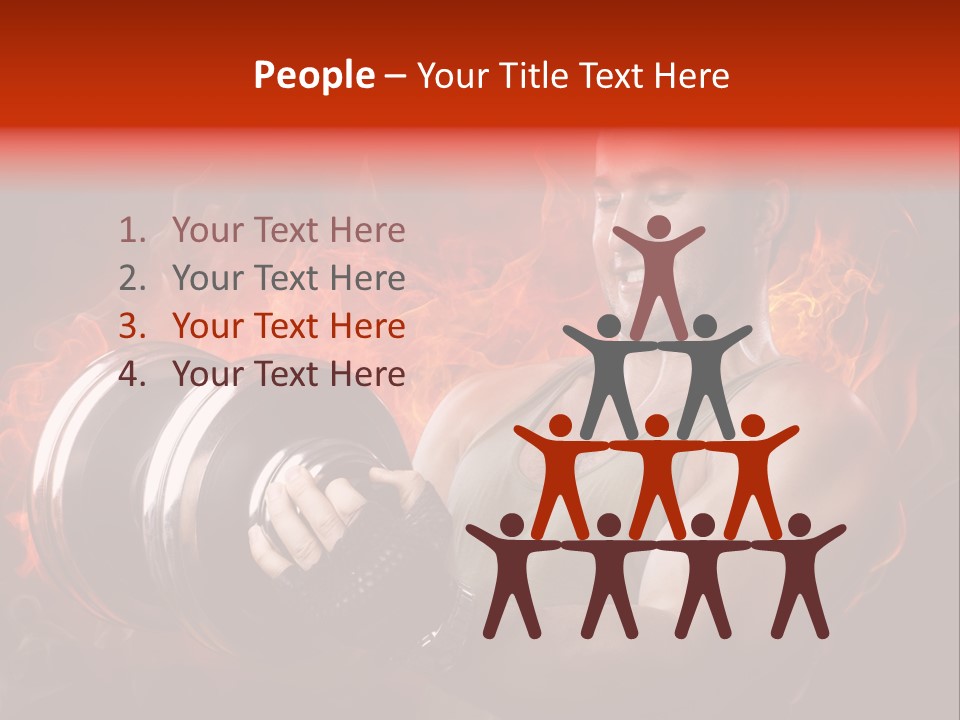 Strong Male Training PowerPoint Template