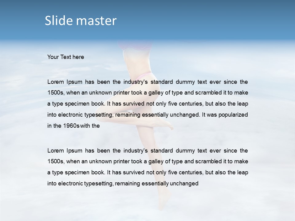 Lady Run Fly PowerPoint Template