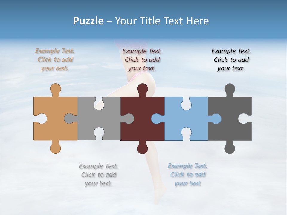 Lady Run Fly PowerPoint Template