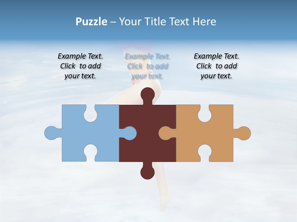 Lady Run Fly PowerPoint Template