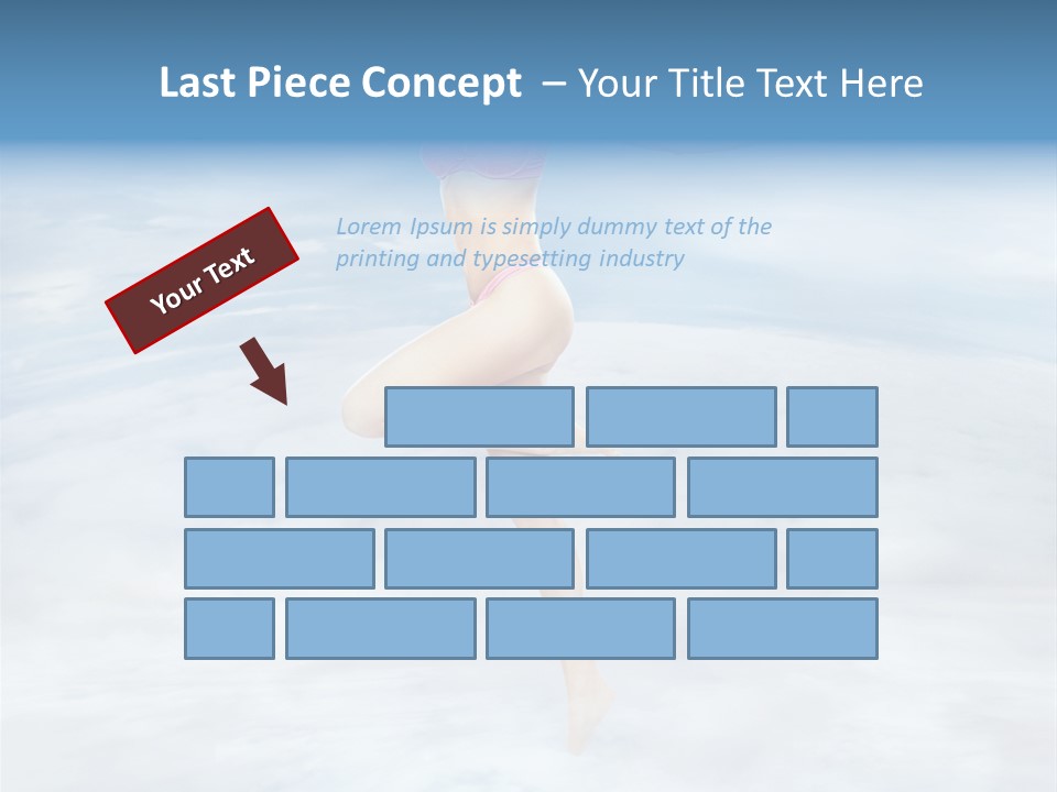 Lady Run Fly PowerPoint Template