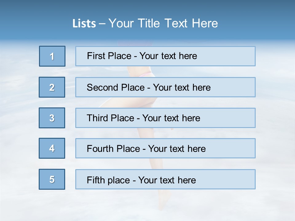 Lady Run Fly PowerPoint Template