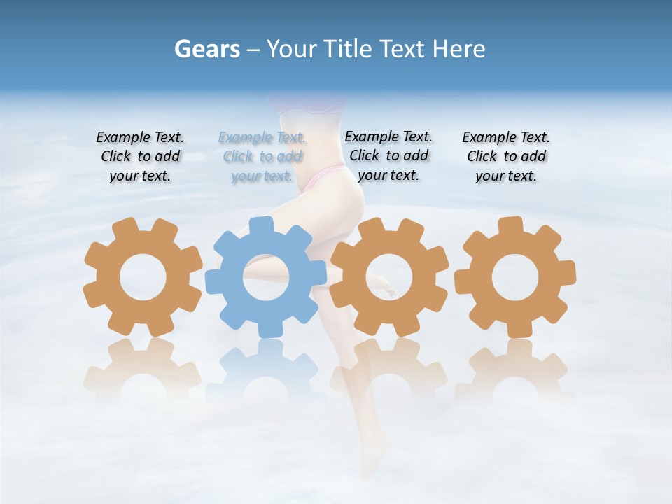 Lady Run Fly PowerPoint Template