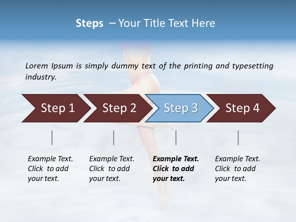 Lady Run Fly PowerPoint Template