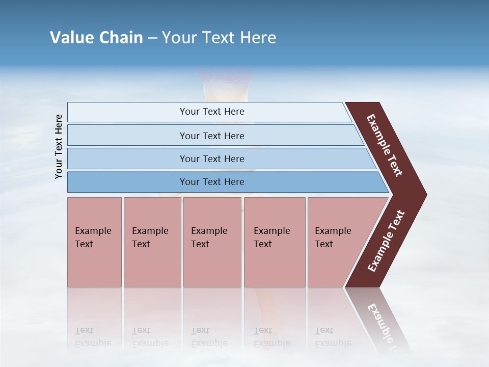 Lady Run Fly PowerPoint Template