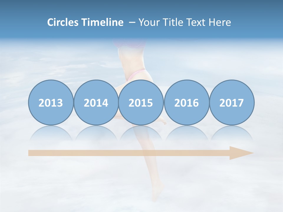 Lady Run Fly PowerPoint Template