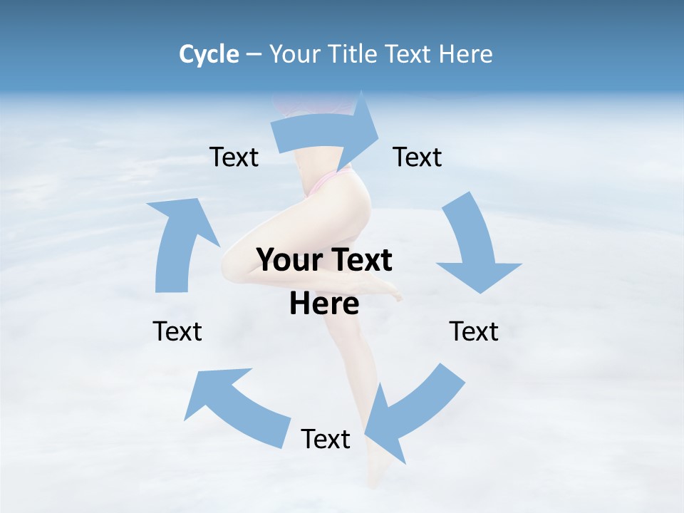 Lady Run Fly PowerPoint Template