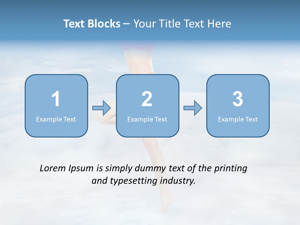 Lady Run Fly PowerPoint Template