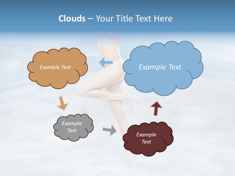 Lady Run Fly PowerPoint Template