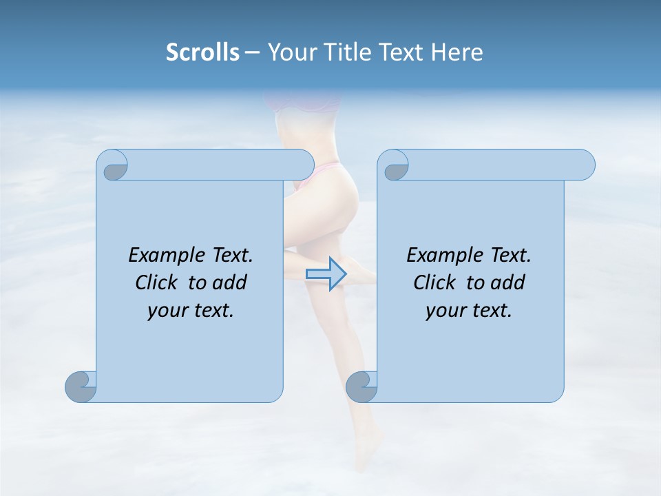 Lady Run Fly PowerPoint Template