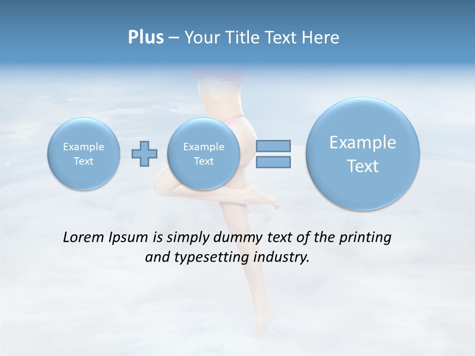 Lady Run Fly PowerPoint Template