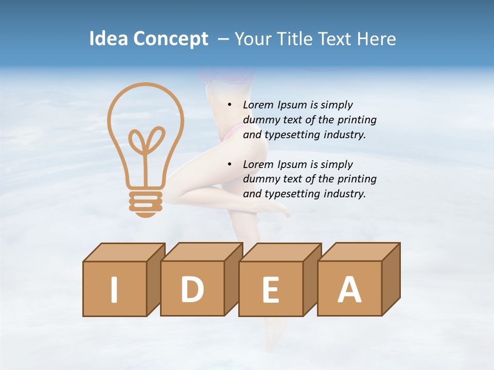 Lady Run Fly PowerPoint Template