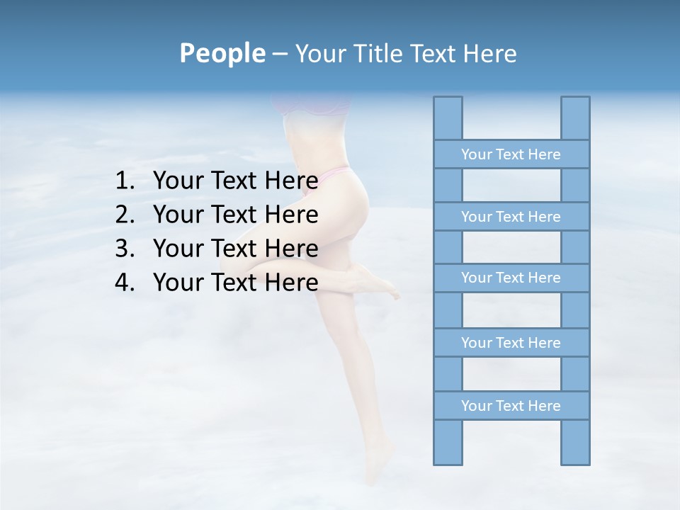 Lady Run Fly PowerPoint Template