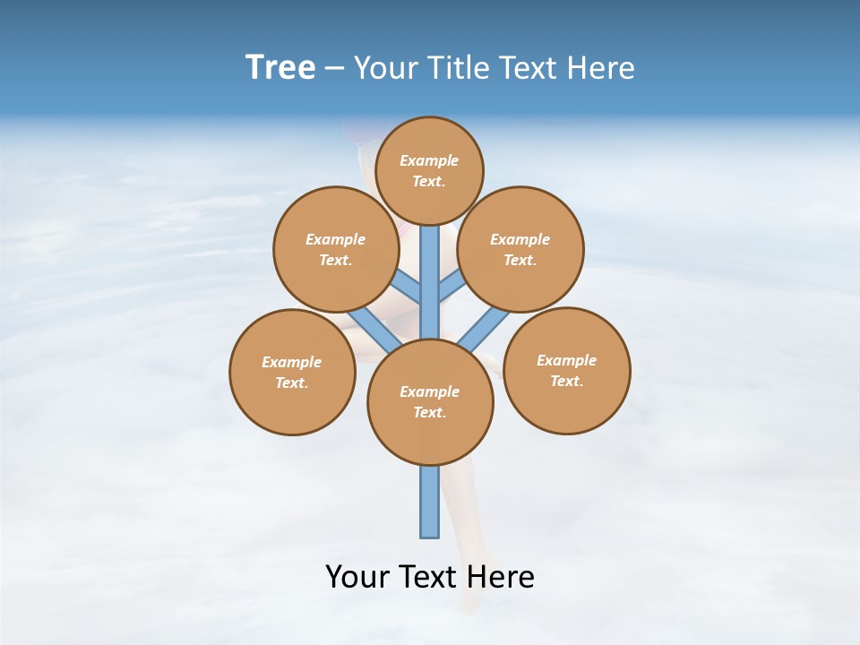 Lady Run Fly PowerPoint Template