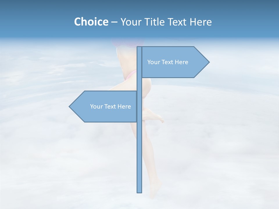 Lady Run Fly PowerPoint Template