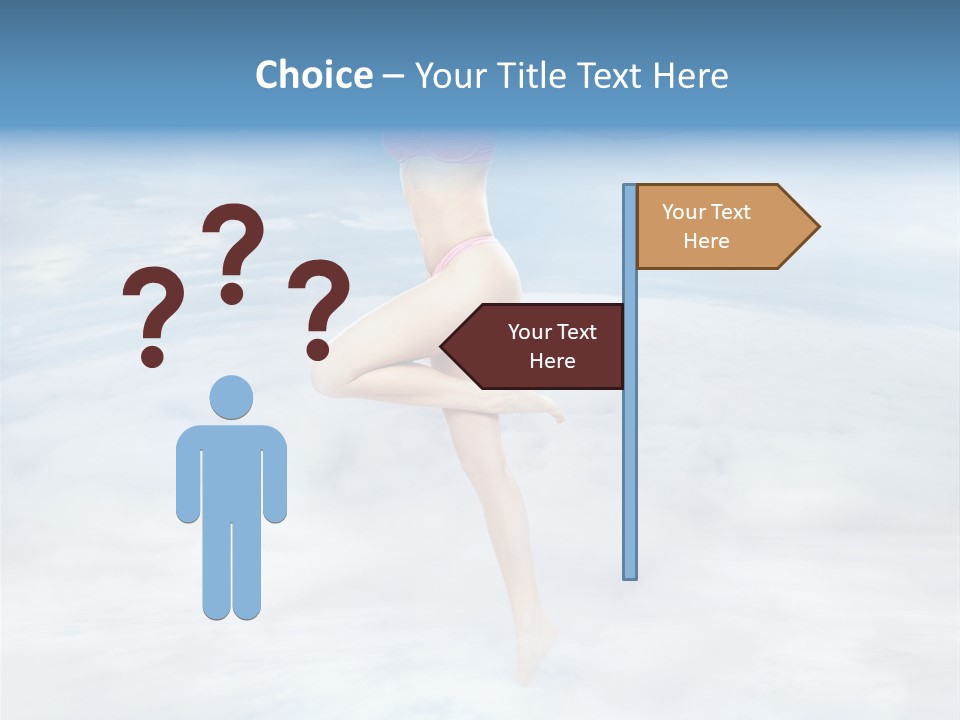 Lady Run Fly PowerPoint Template