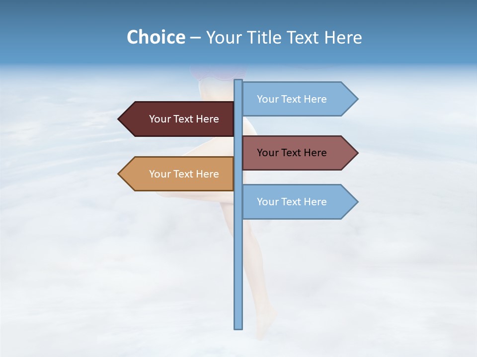 Lady Run Fly PowerPoint Template