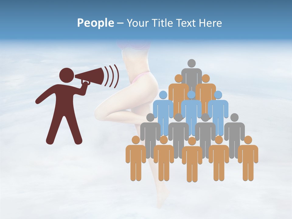 Lady Run Fly PowerPoint Template