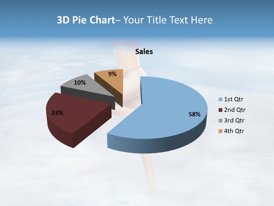 Lady Run Fly PowerPoint Template