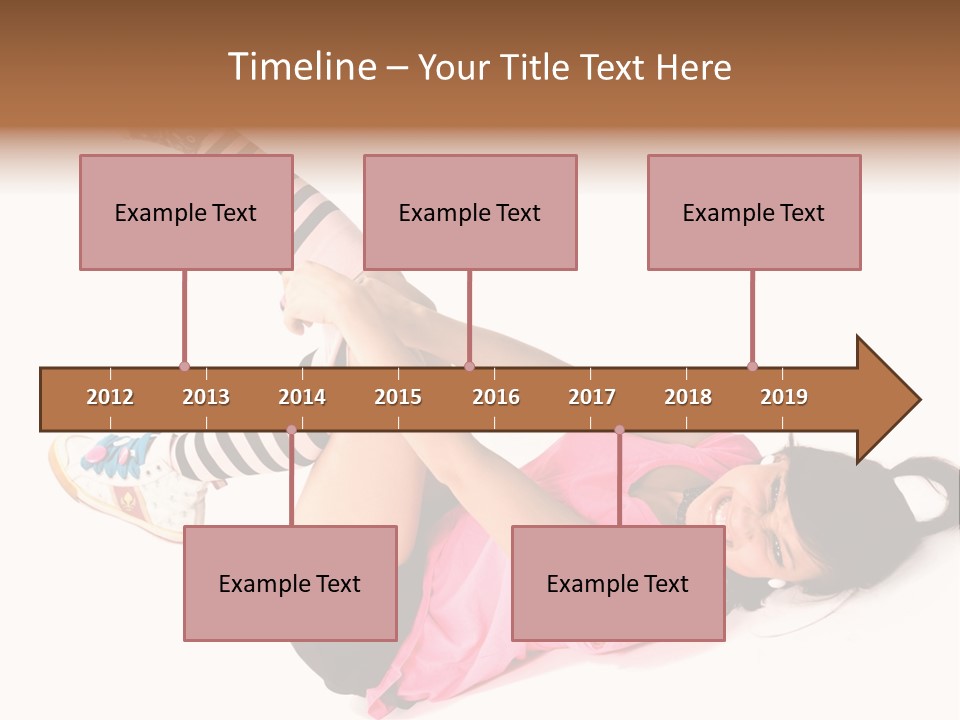 A Woman In A Pink Shirt And Black And White Striped Socks PowerPoint Template