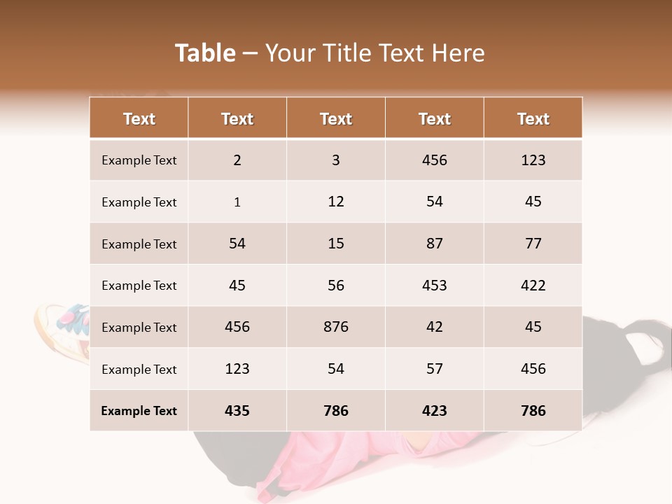 A Woman In A Pink Shirt And Black And White Striped Socks PowerPoint Template