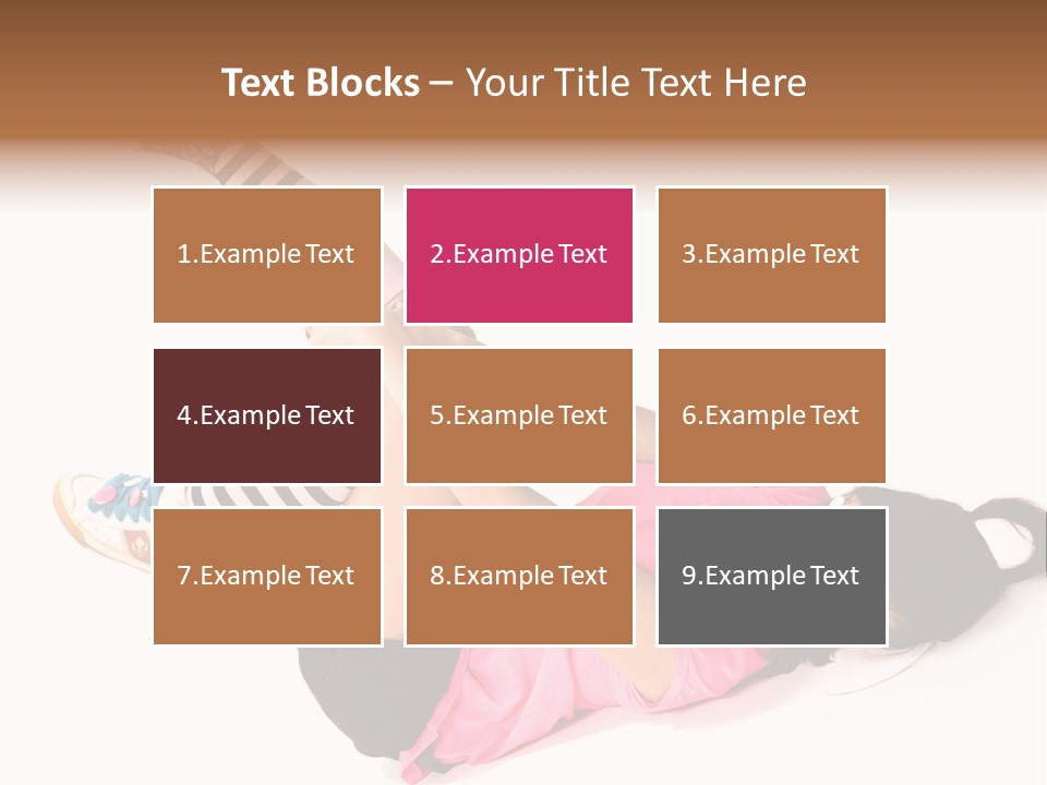 A Woman In A Pink Shirt And Black And White Striped Socks PowerPoint Template