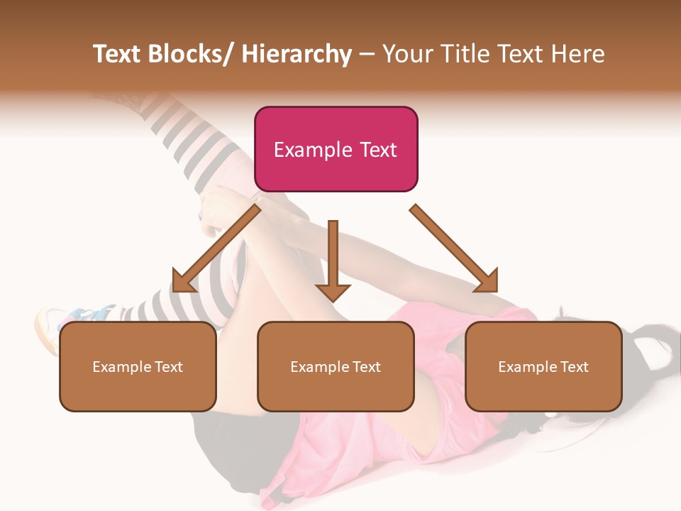 A Woman In A Pink Shirt And Black And White Striped Socks PowerPoint Template