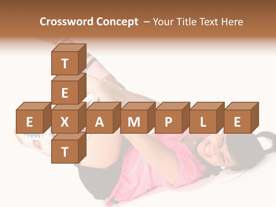 A Woman In A Pink Shirt And Black And White Striped Socks PowerPoint Template