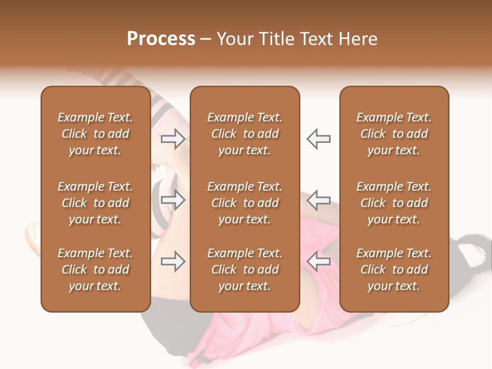 A Woman In A Pink Shirt And Black And White Striped Socks PowerPoint Template