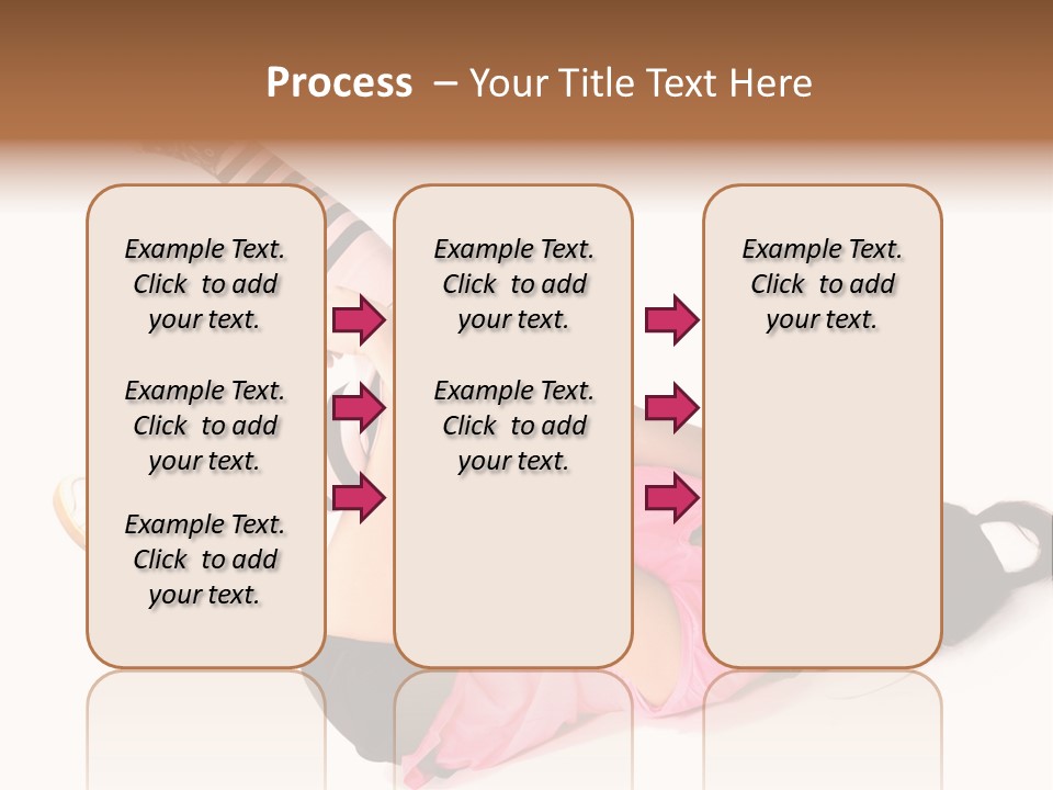 A Woman In A Pink Shirt And Black And White Striped Socks PowerPoint Template